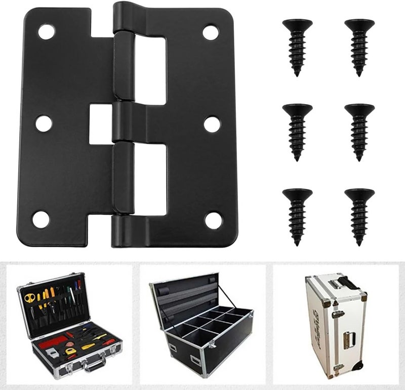 Dsjnf 3.03x 2.64 Inch Black Lift Off Hinge Flag Hinge Flight Case Hardware Detachable Hinges for Flight Cases 2PCS - Image 4